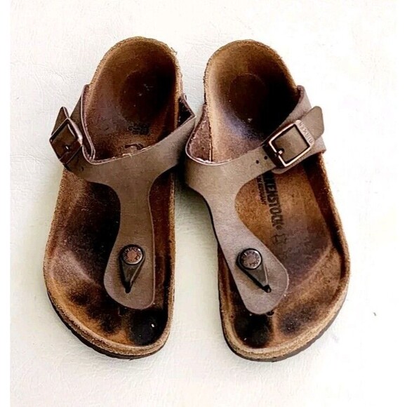 Birkenstock Gizeh Mocha Brown Kids Size 33 (2) - Picture 1 of 7